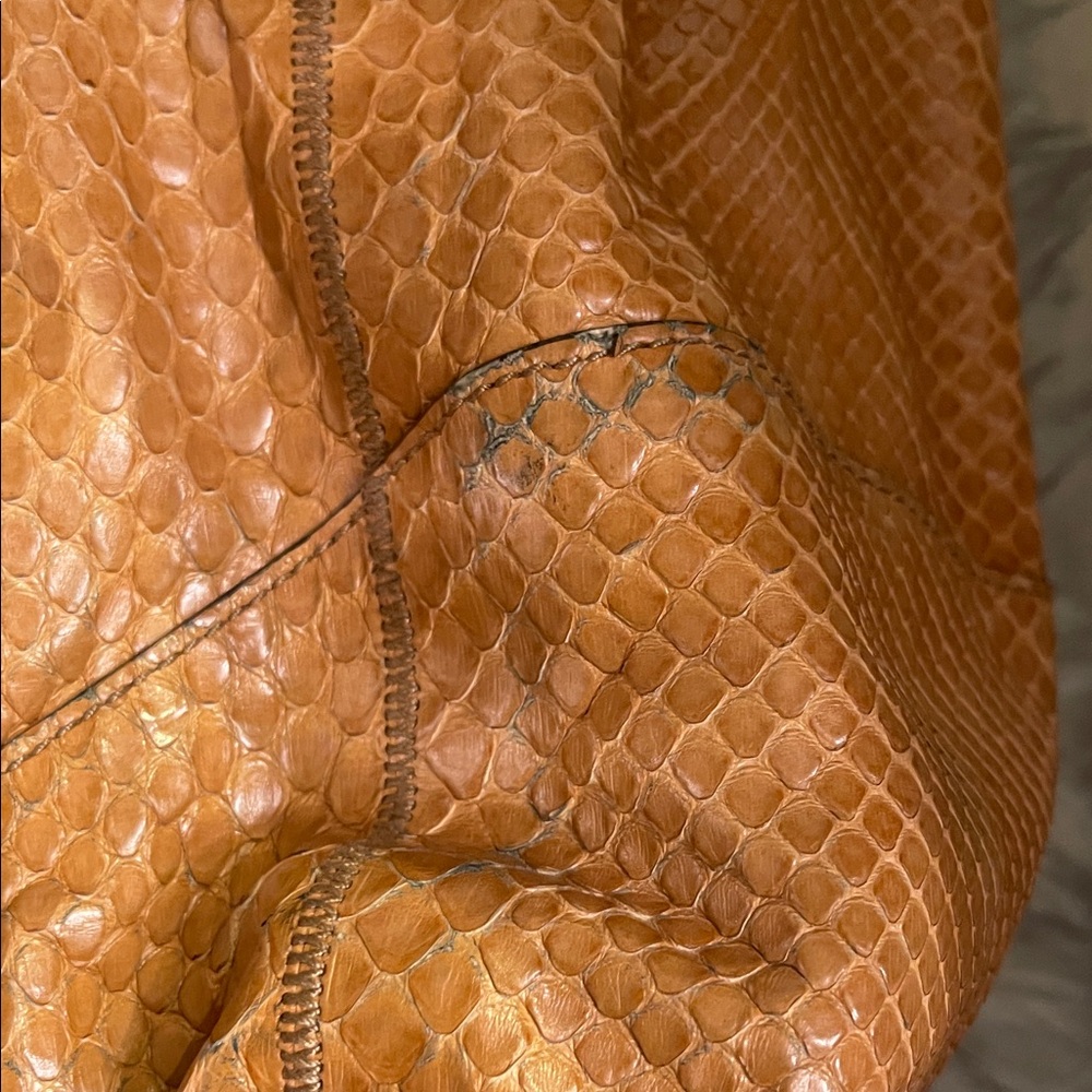 Gucci Tan Python Leather Messenger Bag With Heart… - image 8